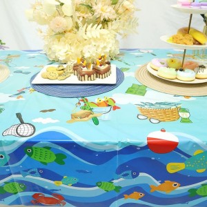 Fishing Birthday Party Plastic Tablecloth 1 Piece Beach Themed Party Favors Table Cover for Birthday Party $29.51 Kids' Party...
