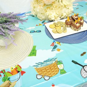 Fishing Birthday Party Plastic Tablecloth 1 Piece Beach Themed Party Favors Table Cover for Birthday Party $29.51 Kids' Party...