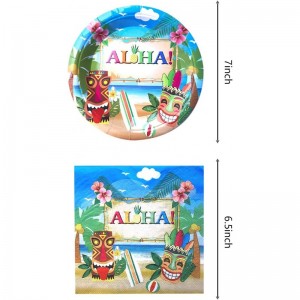 Hawaiian Aloha Luau Party Supplies 20 Plates and 20 Napkin for Hawaiian Aloha Theme Party Decoration $23.91 Kids' Party Table...