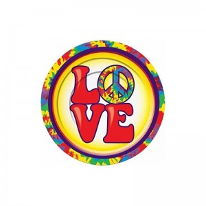 Hippie Party Supplies Pack Serves 16: | Hippie Birthday Party Suupplies | 60's 70's | Dessert Plates and Napkins Cups and Tab...