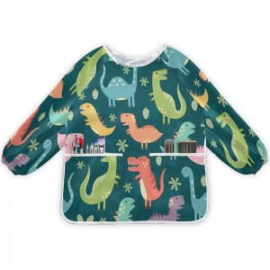 Cute Dinosaur Kids Art Smocks Waterproof Artist Painting Aprons for For Dining Playing Painting for Age 2-6Years $17.45 Kids'...