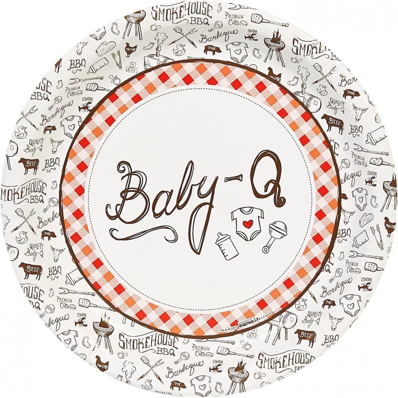 Baby Shower Summer BBQ Baby-Q Party 9" Dinner Plates Pack (24) $21.58 Kids' Party Tableware Baby Shower Summer BBQ Baby-Q Party 9" Dinner Plates Pack (24) $21.58 Kids' Party Tableware