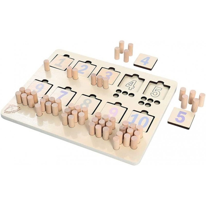 Peg Number Board for Toddlers Montessori Math Materials Toys for Toddlers Baby Counting Teaching Toy Preschool Materials for ...