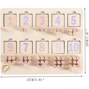 Peg Number Board for Toddlers Montessori Math Materials Toys for Toddlers Baby Counting Teaching Toy Preschool Materials for ...