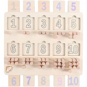 Peg Number Board for Toddlers Montessori Math Materials Toys for Toddlers Baby Counting Teaching Toy Preschool Materials for ...