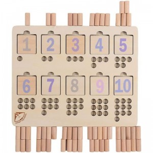 Peg Number Board for Toddlers Montessori Math Materials Toys for Toddlers Baby Counting Teaching Toy Preschool Materials for ...
