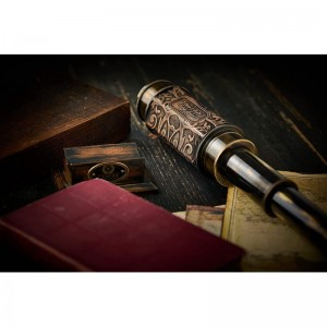 Handcrafted Telescope with Wooden Stand Functional Vintage Brass Nautical Antique Replica Pirate Telescope Spyglass for Kids ...
