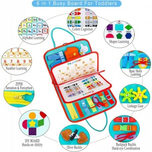 Busy Board Montessori Toys for Toddler Sensory Board for Learning Fine Motor Skills Autism Preschool Activities Board Educati...