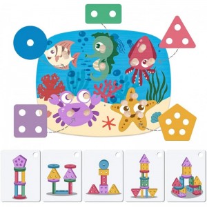 Montessori Toys for 1 2 Year Old - Toddler Wooden Sorting and Stacking Toys for Boys & Girls - Shape Sorter Color Recognition...