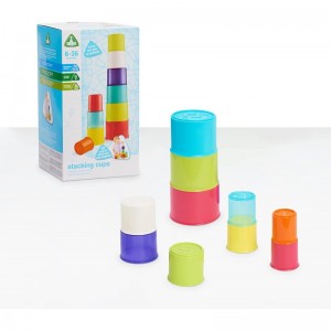 Stacking Cups Sensory Problem-Solving and Hand-Eye Coordination Baby Toy 10 Colorful Cups with Numbers Amazon Exclusive by Ju...