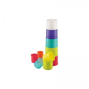 Stacking Cups Sensory Problem-Solving and Hand-Eye Coordination Baby Toy 10 Colorful Cups with Numbers Amazon Exclusive by Ju...