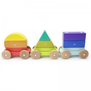 9 Piece Magnetic Shape Train Building Block Set Rainbow $75.18 Early Development & Activity Toys