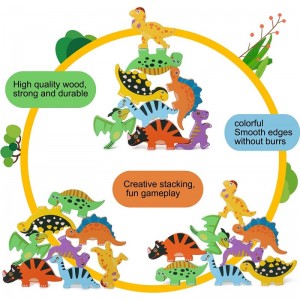 Easter Dinosaur Eggs Wooden Dinosaur Stacking Game 3 Years Old Montessori Toys $18.95 Early Development & Activity Toys