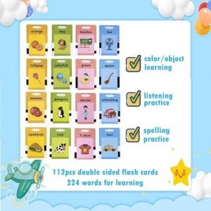 Talking Flash Card with Storage Box Early Education Toys for Boys Girls 2 3 4 5 Year Old Interactive Toys Learning Toys for T...