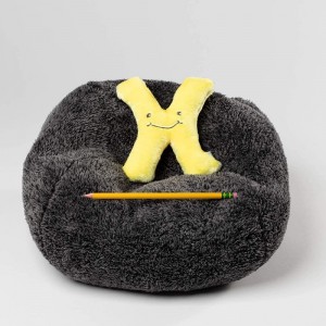 Educational Plush Letter X - Lemon Yellow 4" Stuffed Alphabet - Machine Washable Toys - Perfect Learning Language Awareness a...