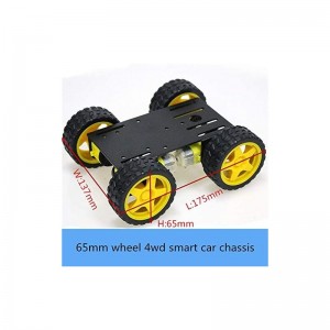 Professional Metal 4wd Smart Robot Car Chassis Kit Robotic Cars C101 Platform Model with 4pcs TT Encoder DC Motor & Wheels fo...