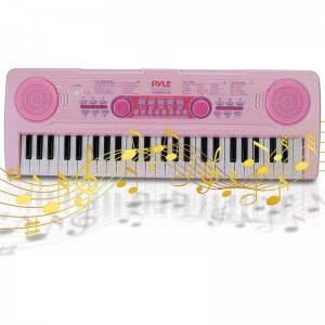 Electric Keyboard Piano for Kids-Portable 49 Key Electronic Musical Karaoke Keyboard Learning Keyboard for Children w/Drum Pa...