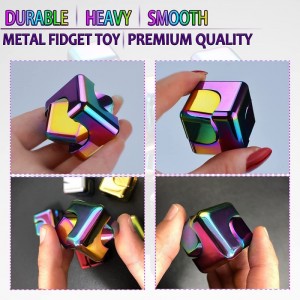 Fidget Toys Fidget Cube for Adults Metal Spinner Desk Toys Sensory Fidget Toys Relaxing Small Anxiety Toys Autism ADHD Stress...