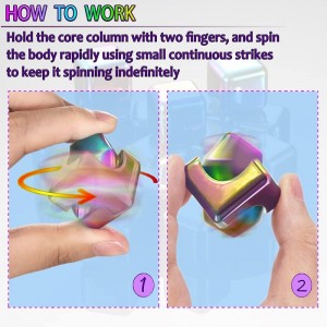 Fidget Toys Fidget Cube for Adults Metal Spinner Desk Toys Sensory Fidget Toys Relaxing Small Anxiety Toys Autism ADHD Stress...