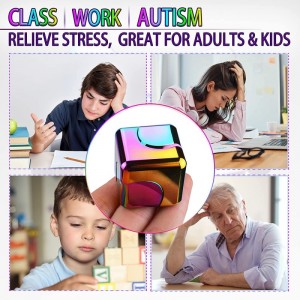 Fidget Toys Fidget Cube for Adults Metal Spinner Desk Toys Sensory Fidget Toys Relaxing Small Anxiety Toys Autism ADHD Stress...