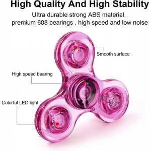 Fidget Spinners 12 Pack Valentines Gifts Party Favors Led Light Up Fidget Toys for Kids Bulk Goodie Bag Stuffers Fidget Packs...