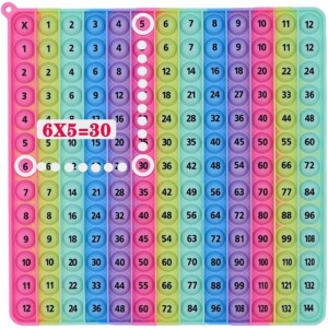 EK-Memory-Fish 12X12 Multiplication Game Table with Numbers Fidget Math Toys Create Various Math Operations to Make Learning ...