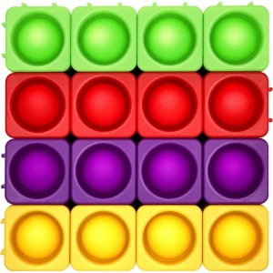 Pop it Bubble Sensory Fidget Toy Spliced Stacking Pop Building Blocks Children and Adults Push Fidget Toys Autism Special Nee...
