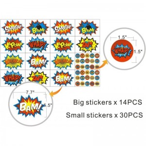Large Superhero Party Stickers - Superhero Sign Cutout Stickers - Superhero Party Supplies $15.56 Kids' Drawing & Writing Boards