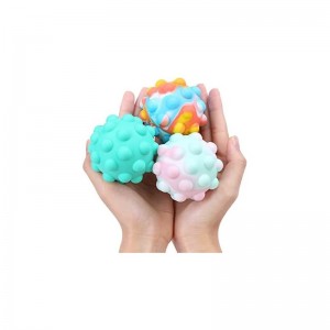 4 Pack Pop Stress Balls Fidget Toys - Push Pop Bubbles Fidgets Sensory Toy Silicone 3D Stress Balls for Stress Relief and Ant...