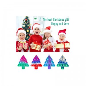 24PCS Christmas Tree Fidget Toy Mini Decompression Hand Toy Keychain Toy Adult Anxiety and Autism Children Decompression Toy ...