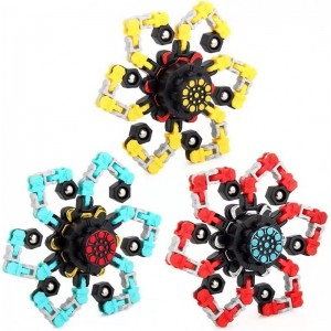 Sensory Funny Fidget Toys Top Focus Toy with Transformable Chain Mechanical Spiral Twister Fingertip Gyro Stress Relief Toy f...