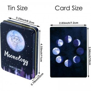 Moonology Oracle Cards in A Tin A 44-Card Deck Gilded Black (Limited Edition) 400 GSM Black Core Cardstock $32.33 Fortune Tel...