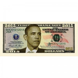 Set of 5 - Barack Obama 2015 Commemorative Dollar Bill $14.79 Gags & Practical Joke Toys