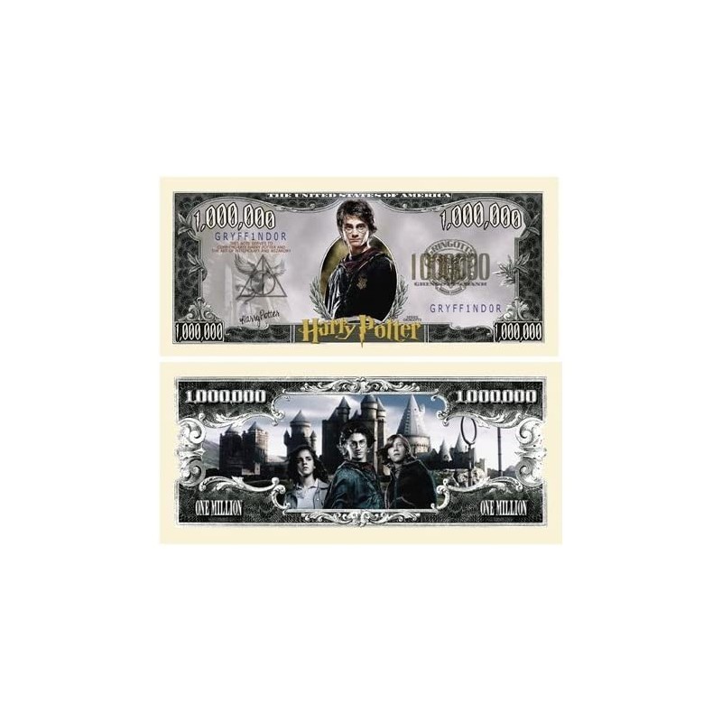 Pack of 10 - Harry Potter Million Dollar Bills - Best Gift for Hogwarts Fans - Great to Use As Birthday Party Favors $18.90 G...