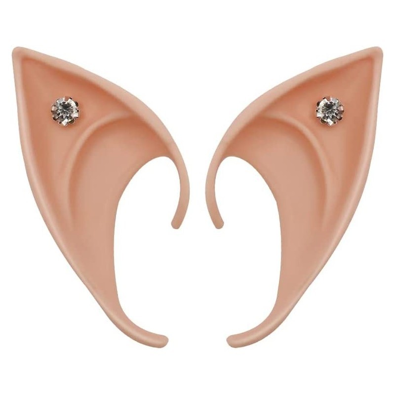 Costume Elf Ear Cuffs Pixie Dress Up Costume Soft Pointed Goblin Ears Masquerade Accessories Halloween Elven Vampire Fairy Ea...