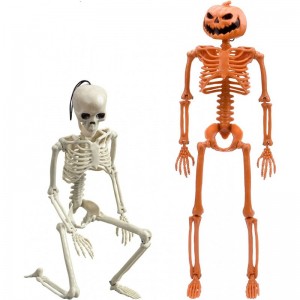 2Pcs Posable Halloween Skeletons 15'' Full Body Skeleton with Movable Joints for Halloween Props Decoration $27.72 Gags & Pra...