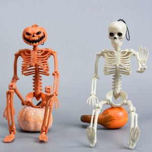 2Pcs Posable Halloween Skeletons 15'' Full Body Skeleton with Movable Joints for Halloween Props Decoration $27.72 Gags & Pra...