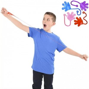Sticky Hands Vinyl Stretchy Sticky Fingers with Long String in Assorted Colors (12-Pack) $17.00 Gags & Practical Joke Toys