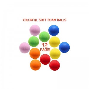 12 Pieces Soft Foam Balls - Lightweight Mini Play Balls for Safe Indoor Toys Fun - Vibrant Assorted Colors Balls - Unique Bir...