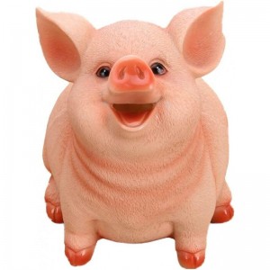 Resin Cute Pig Piggy Bank Coin Bank for Girls Boys Adults (Big) $29.72 Kids' Money Banks