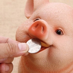 Resin Cute Pig Piggy Bank Coin Bank for Girls Boys Adults (Big) $29.72 Kids' Money Banks