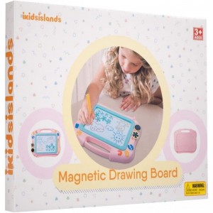 IKS85P [Travel Size] Magnetic Drawing Board for Toddlers Color Magna Erasable Doodle Pad for Kids Mess Free Write and Learn C...