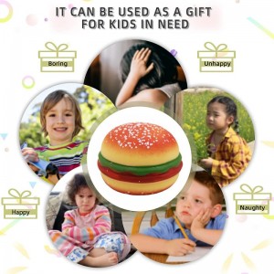 Decompress and Stress Stretch Hamburger Toy Slow Rising Squishy Squeeze Toys Super Soft Stress Relief Toys Hamburger Party Fa...