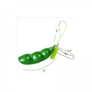 Pack Fidget Bean Toy Squeeze-a-Bean Toys Extrusion Bean Pea Soybean Stress Relieving Chain Toys Funny Facial Expression Edama...