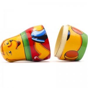 Winnie Pooh Bear Tigger Piglet Eeyore Russian Matryoshka Nesting Wooden Doll $58.47 Nesting Dolls