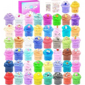 50 Pack Slime Kit for Girls and Boys -Cotten Candy Fruit Slime for School Education Rewards DIY Putty Slime Sludge Toy Super ...
