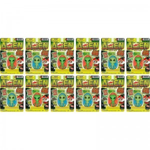 Inflatable Glow in The Dark Egg Slime & Alien Figure (12 Packs) Neon Gooey Fidget Toy Slime Kit Putty Sensory Tactile Stimula...
