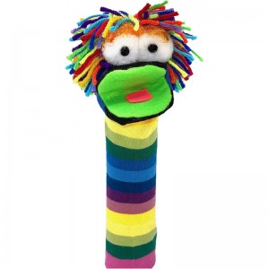 Knitted Hand Puppet with Movable Mouth- Colorful Girl & Boy Puppets - Fun Puppet for Kids - Theatre Sock Puppet for Toddlers-...