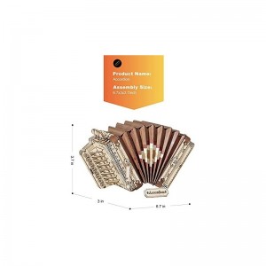 3D Wooden Puzzles for Adults Accordion Musical Instrument Model(TG410) $15.92 3-D Puzzles