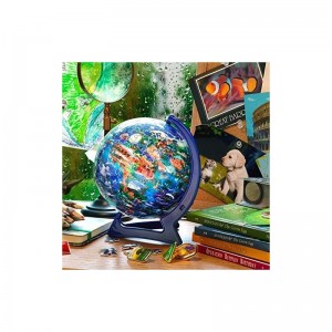 Full Cycle Our Planet 3D Puzzle Learning Toy - 240 Pieces - Incudes Display Stand - World Map Globe for Kids - Part of The Li...
